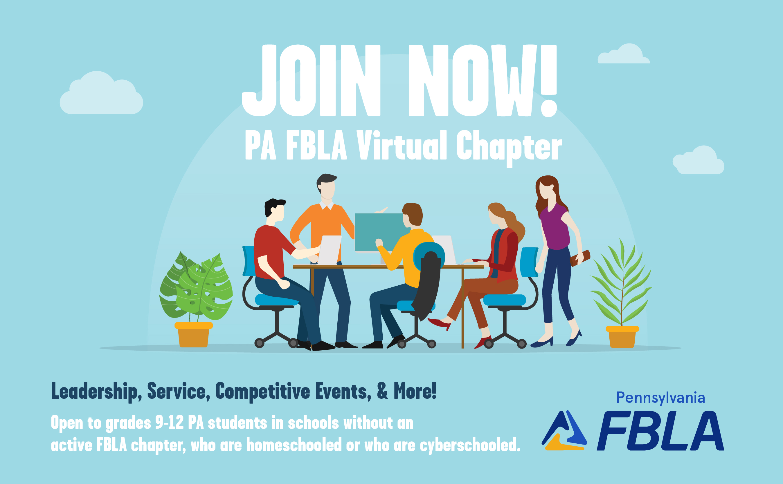 Join the PA FBLA Virtual Chapter // High School or Middle School Chapters!