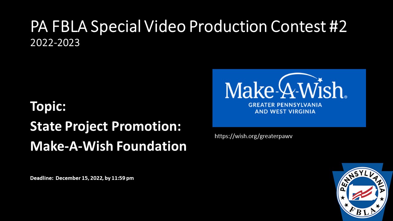 Video Contest Event #2 — State Project Promotion — Guidelines